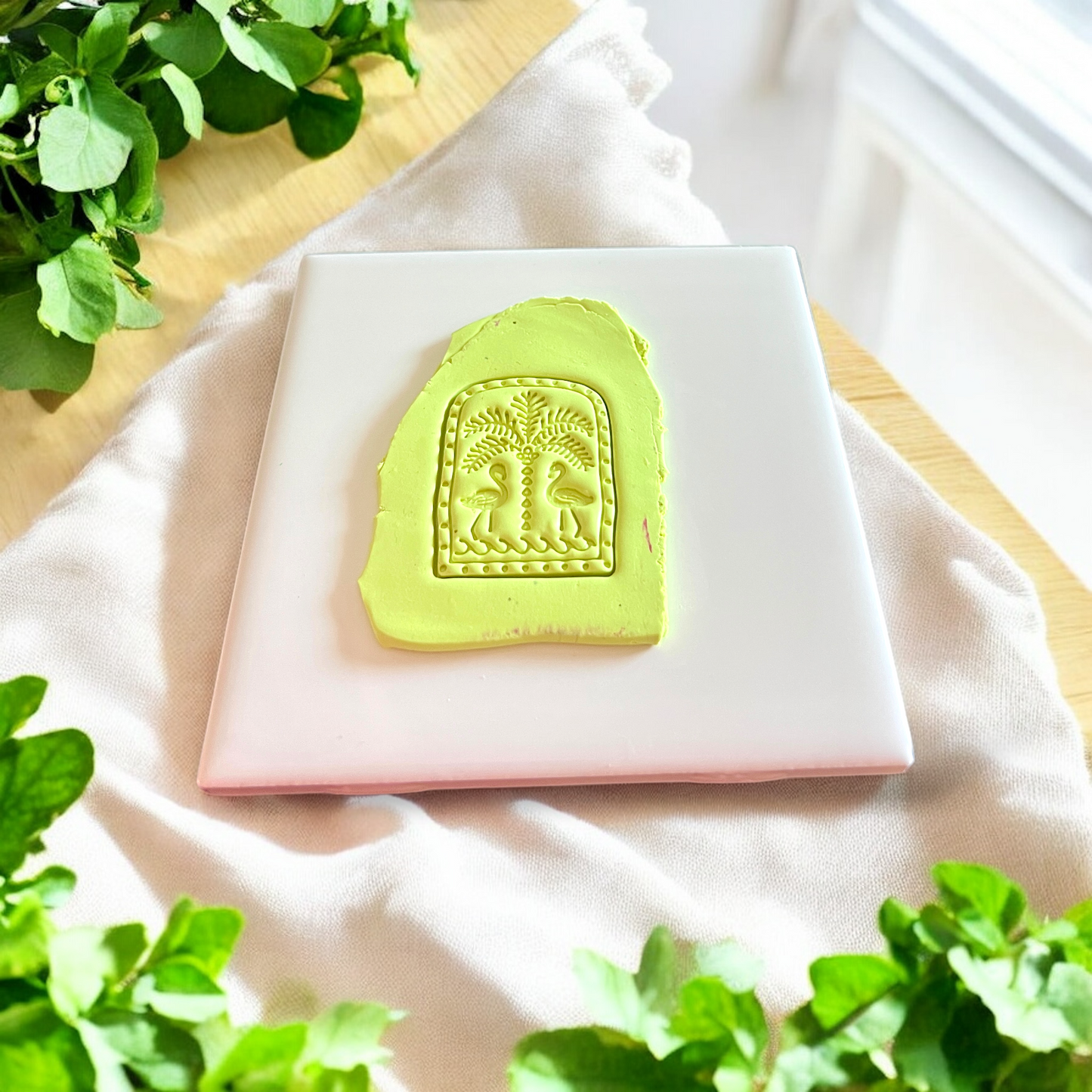 Tropical Flaming Polymer Clay Cut out and Cutter