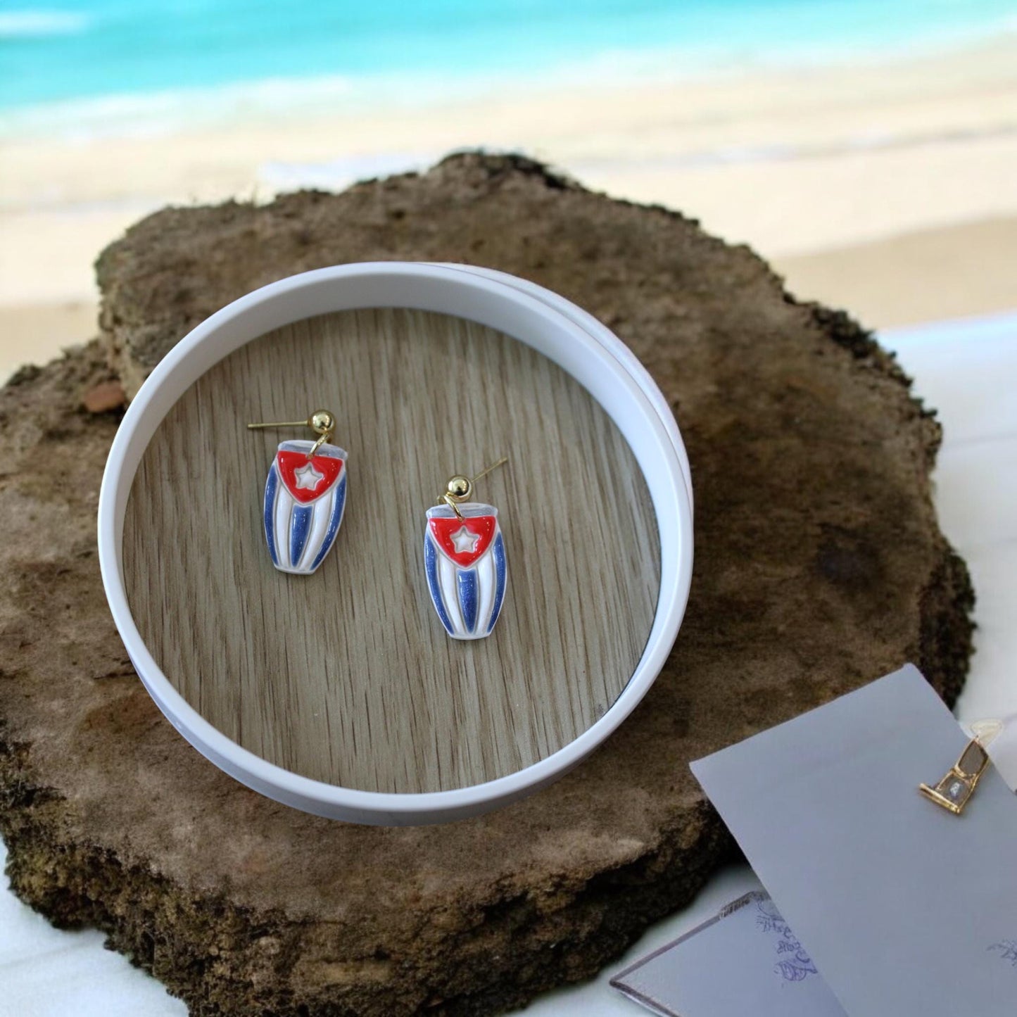 caribbean flag bongo dangles