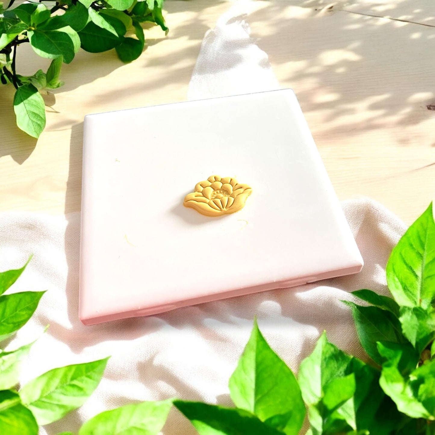 completed yellow clay flower cutout