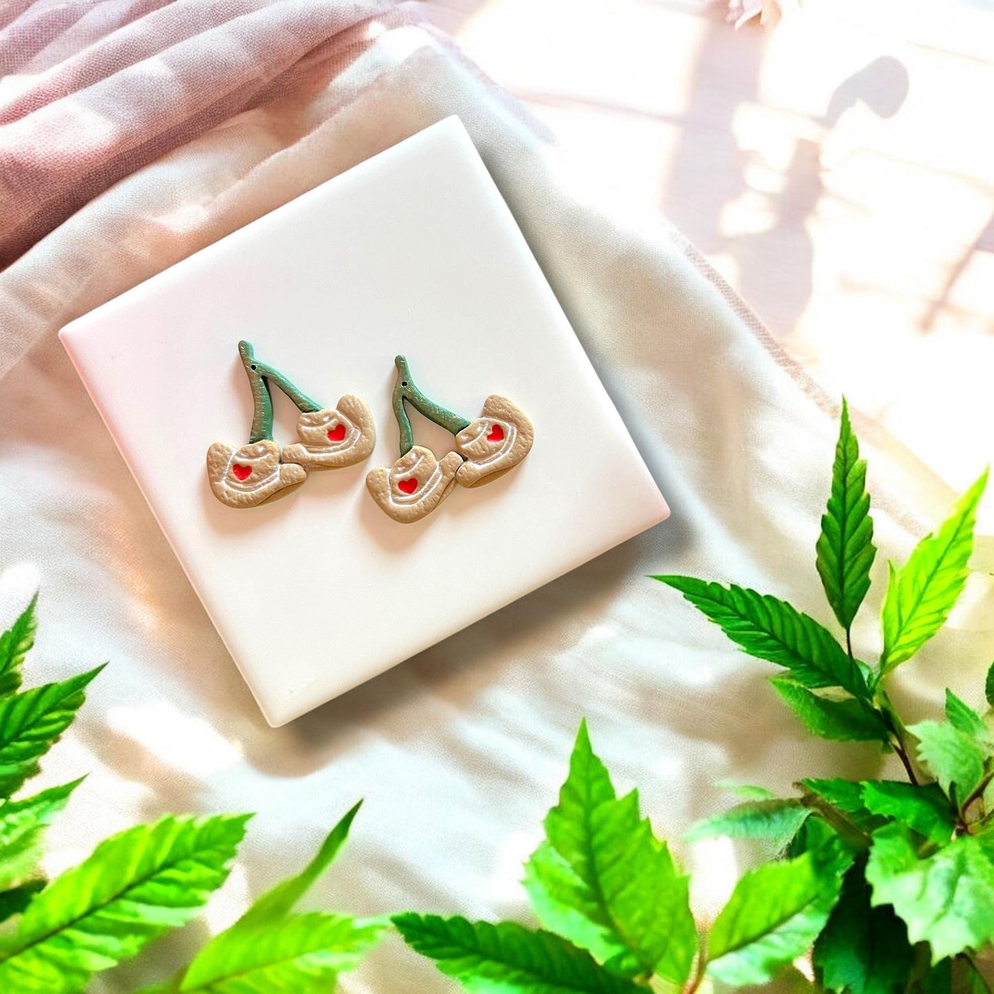 western cherry earrings