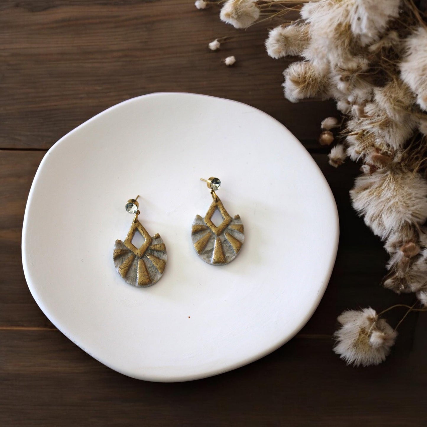 finished earrings made with boho cutter