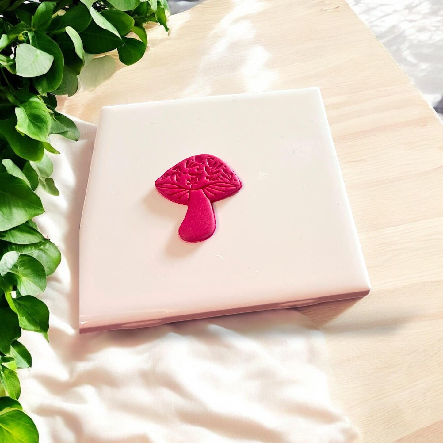 finished clay mushroom shape