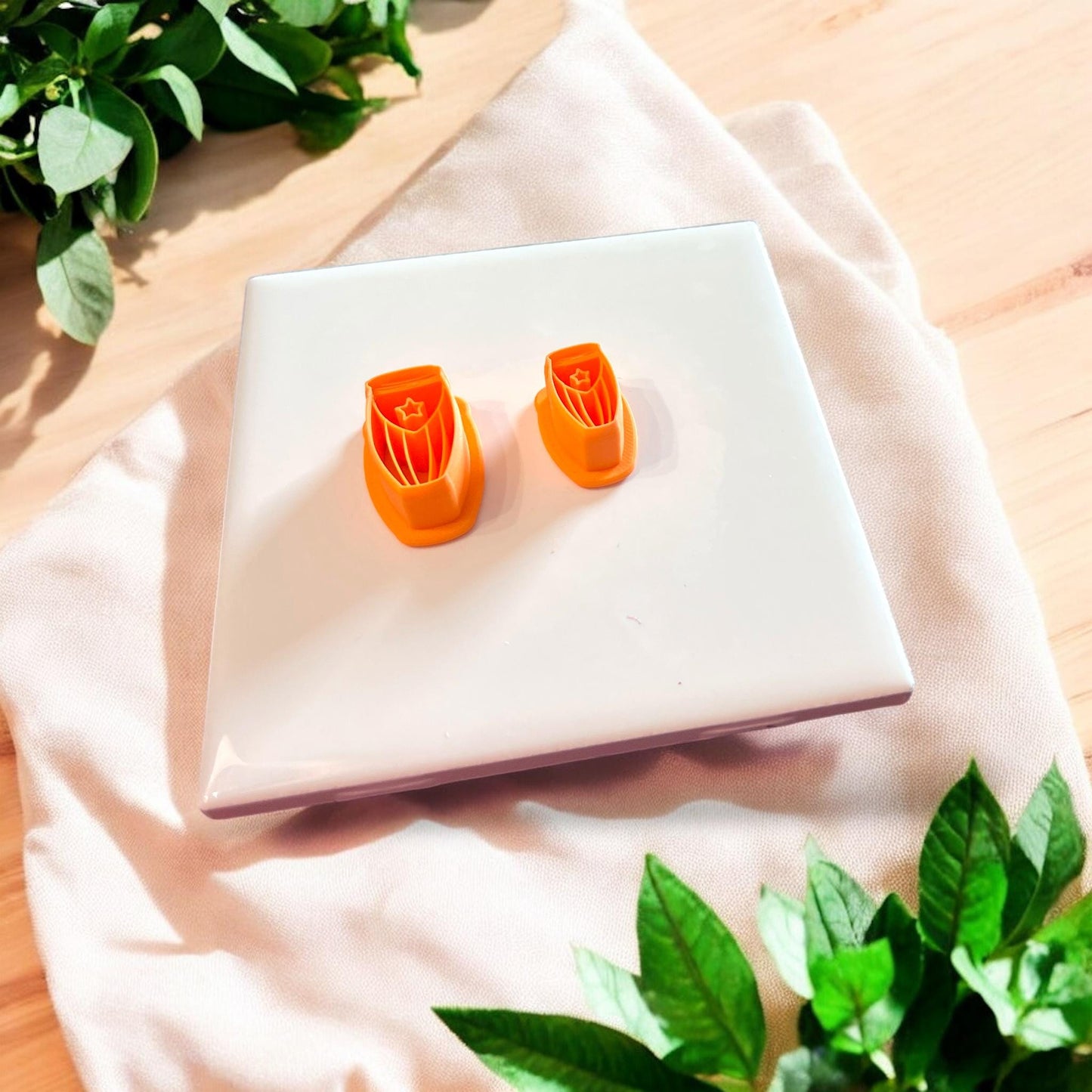 bongo cutters and clay earrings
