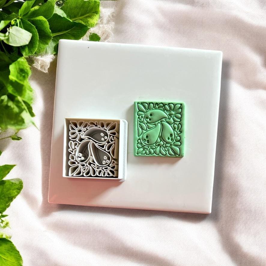 Ghost Matisse clay shape shown with matching 3D printed cutter beside it for comparison