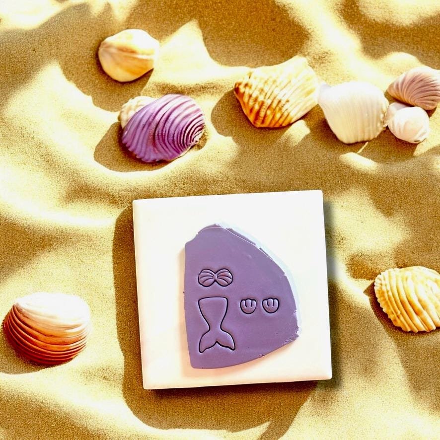 Two seashell top cutter options for crafting unique mermaid-inspired designs.