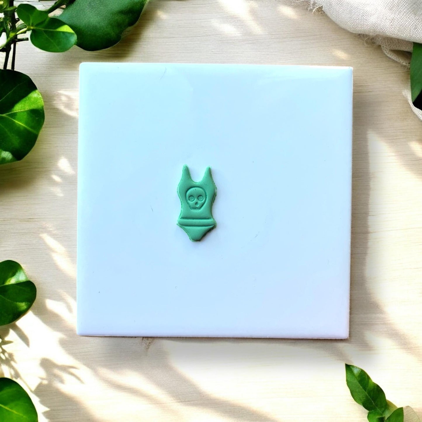 halloween costume clay imprint