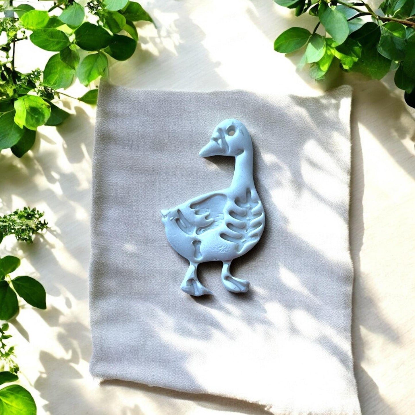 Goose skeleton clay impression