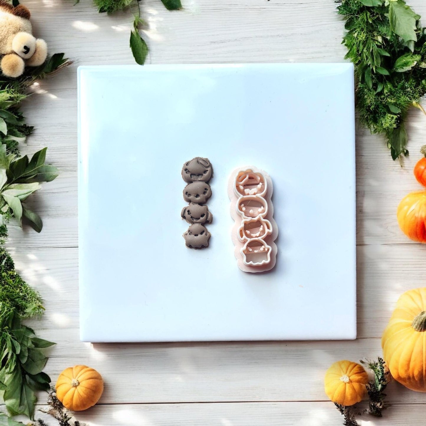 Ghost stack cutter and matching clay pieces