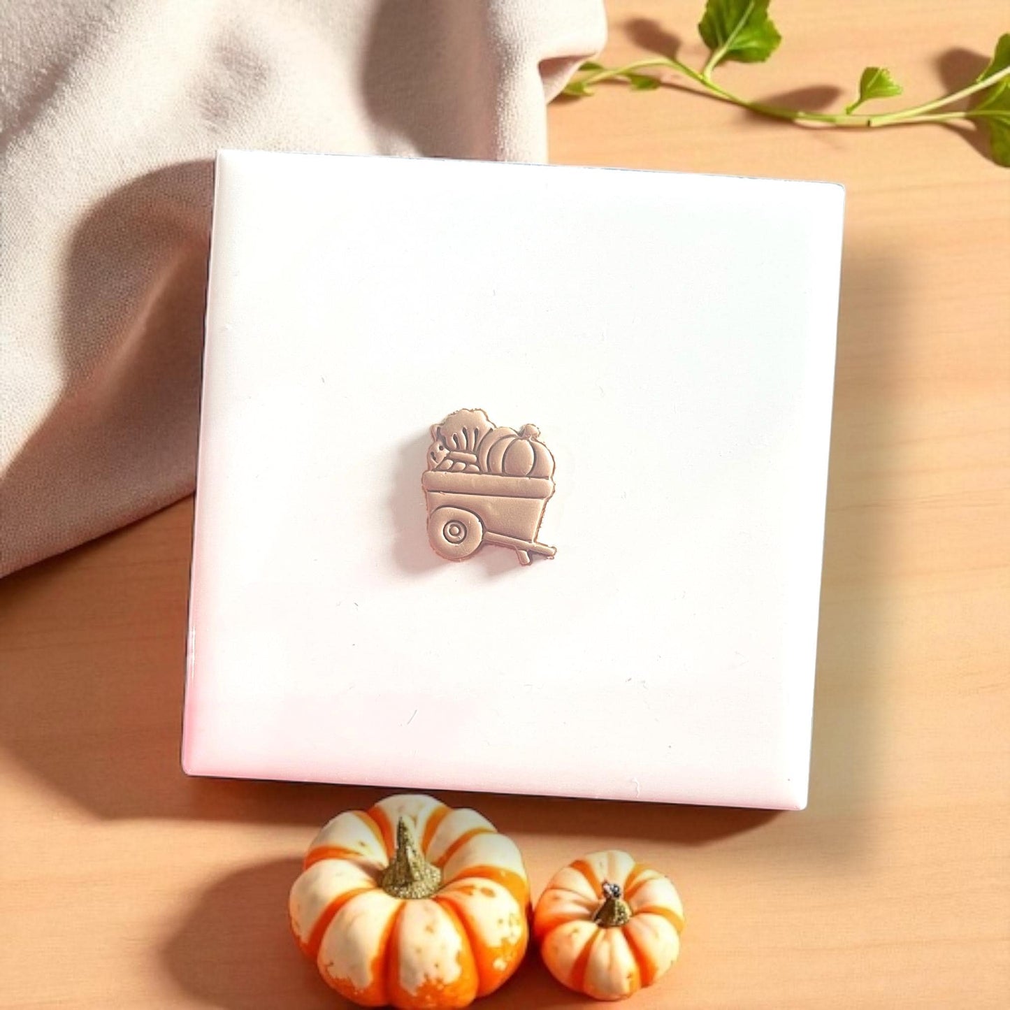 fall harvest pumpkin polymer clay cut