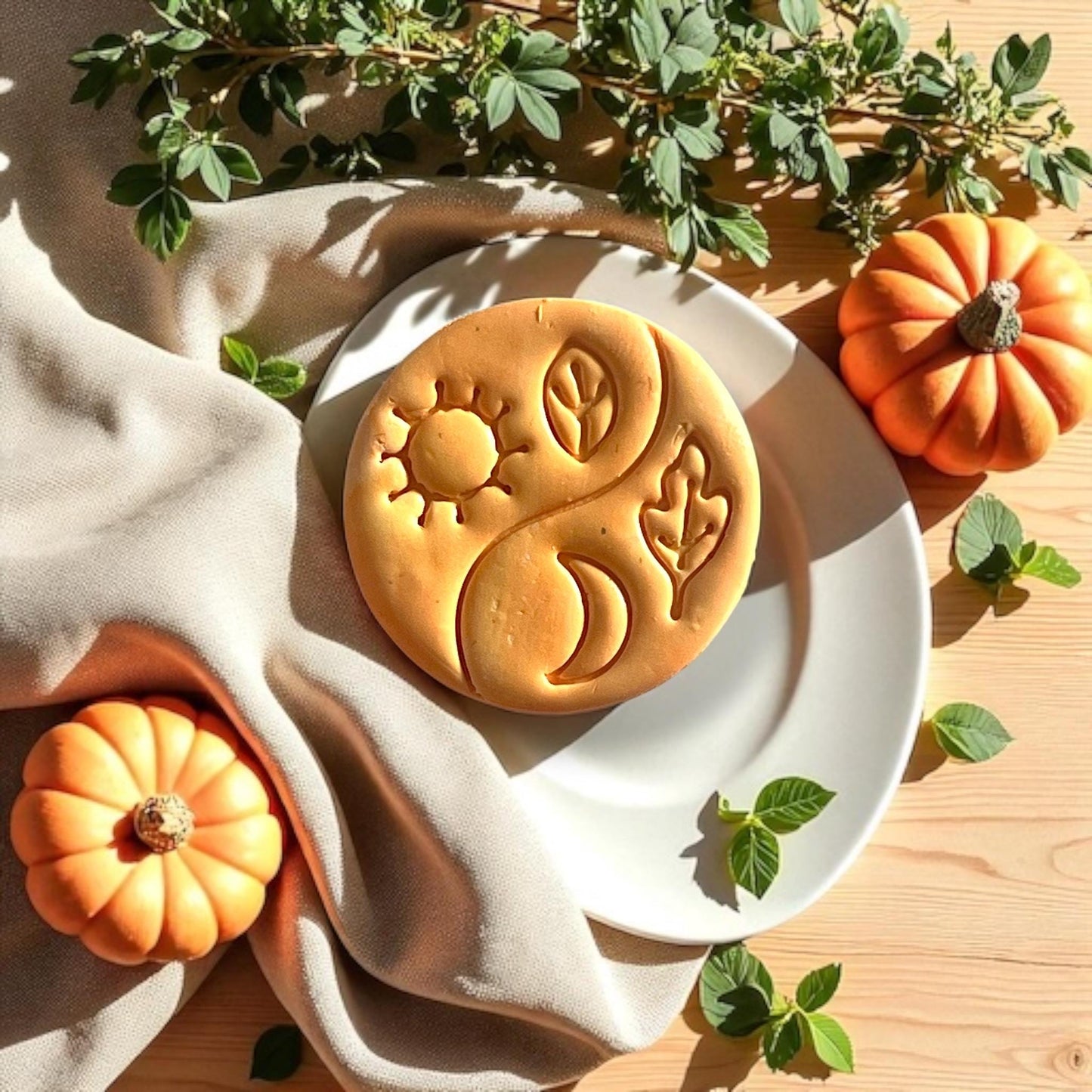 yin yang fall clay cut out piece