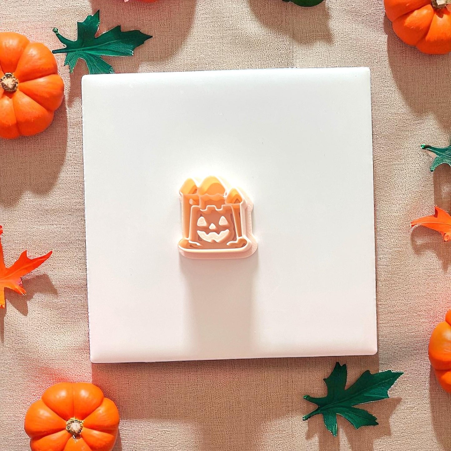 pumpkin castle polymer clay cutter