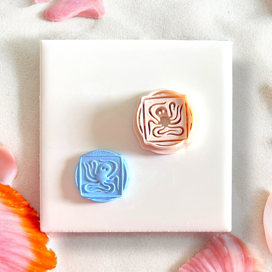 ocean critter cutter, octopus embossing stamp, whimsical sea clay tool