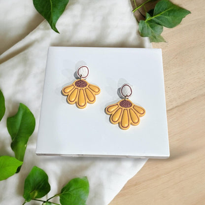 Daisy Petal Flower Clay Cutter Set for Polymer Earrings – Boho Stud and Embossed Daisy Shape, Flower Earring Cutter