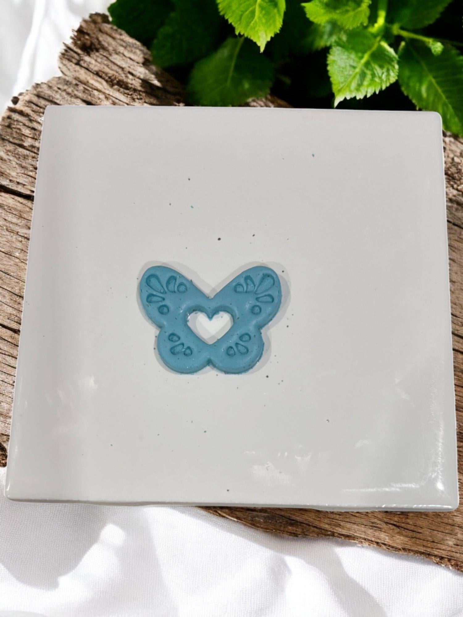 Finished butterfly shape with floral details