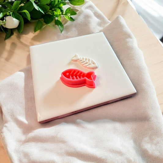 polymer clay fishbone and cutter