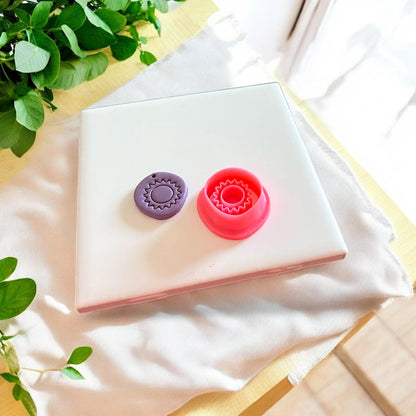 sun charm polymer clay earring cutter coastal design