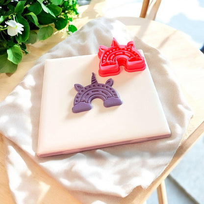 polymer clay cutter and cutout sample