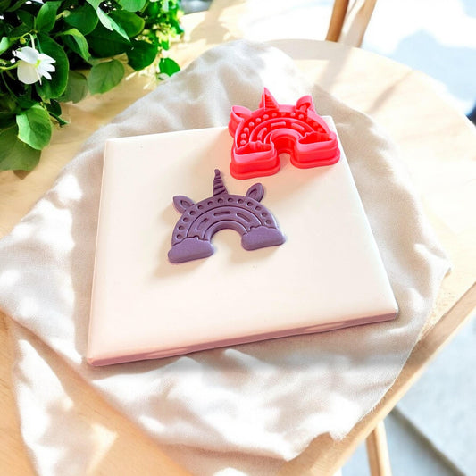 polymer clay cutter and cutout sample