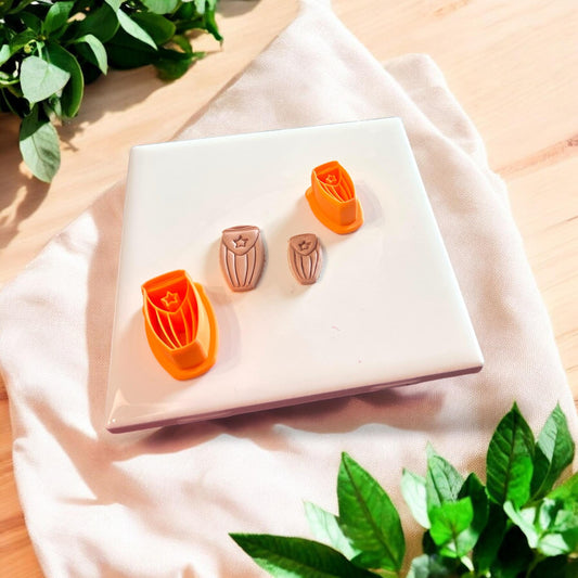 bongos clay cutter and earrings