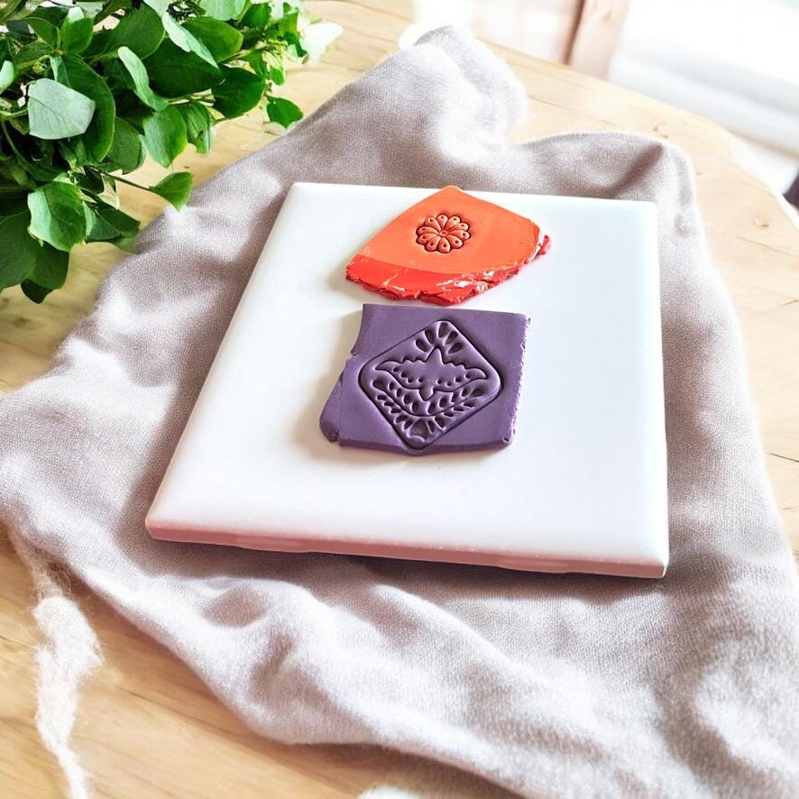 Clay earring cutter featuring boho bird and flower stud designs, perfect for polymer clay dangles and DIY earrings