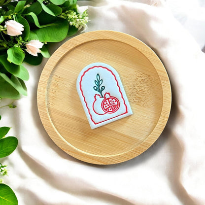 Boho Pomegranate Arch Polymer Clay Cutter | Perfect for Earrings & Charms | Elegant Fruit-Inspired Jewelry Making Supplies