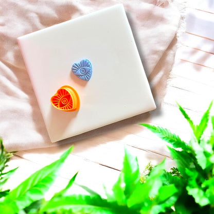 Boho Turkish Evil Eye Charm Clay Cutter, Protective Heart Jewelry Mold, Good Luck Charm Earring Tool, Gift For Her Or Artist