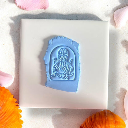 boho octopus clay imprint