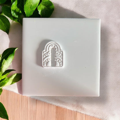 Modern arched polymer clay design