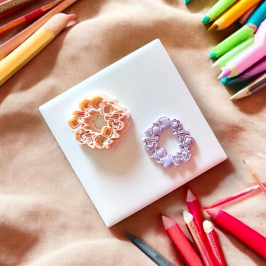 Back to School Wreath mold and cutter pair