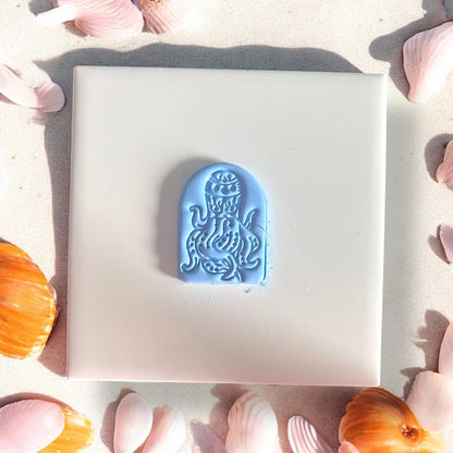 octopus polymer clay earring