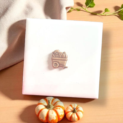 fall harvest pumpkin polymer clay cut