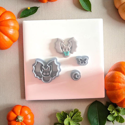 Polymer clay bat cutter set with all 3 components