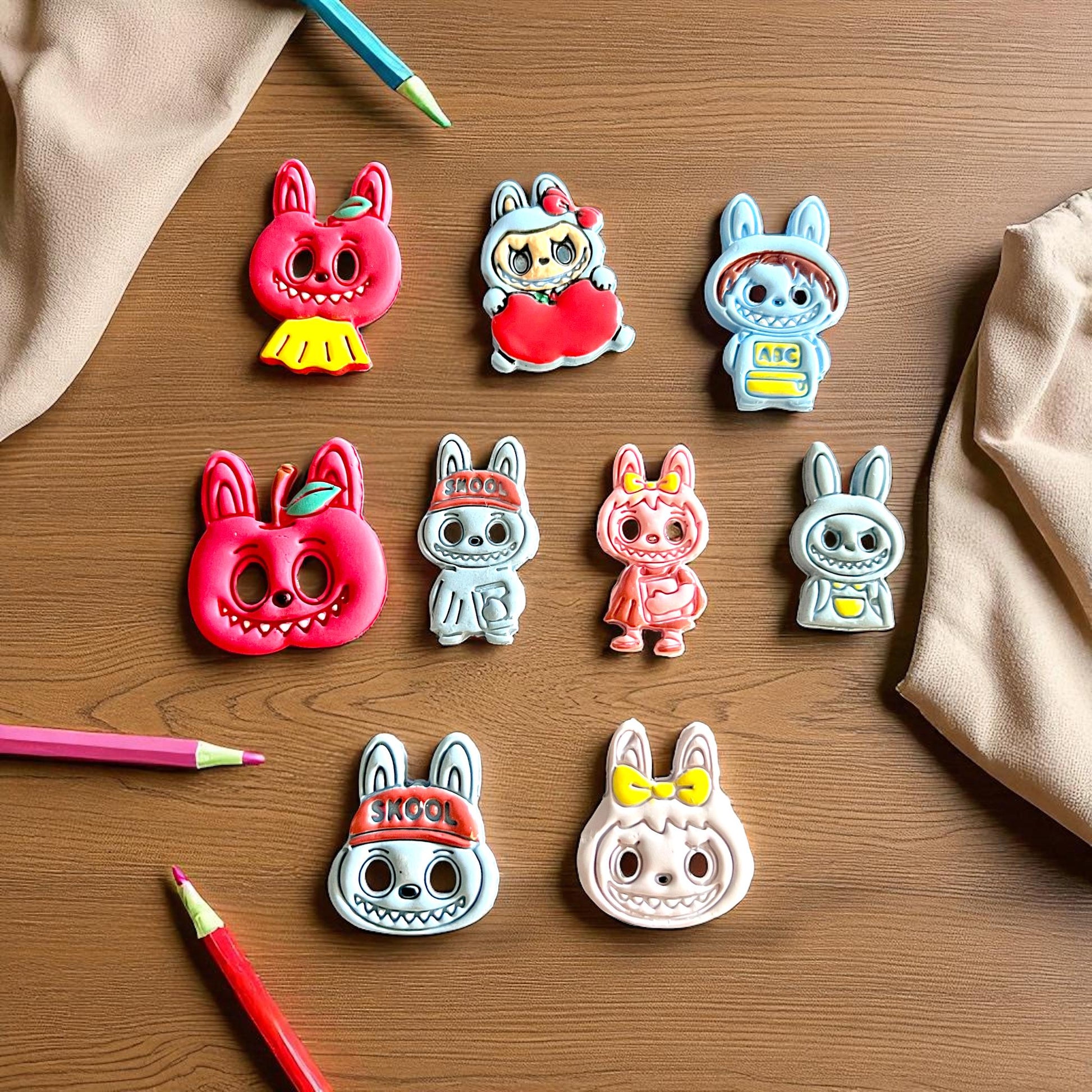 Back to School Polymer Clay Scary Monsters