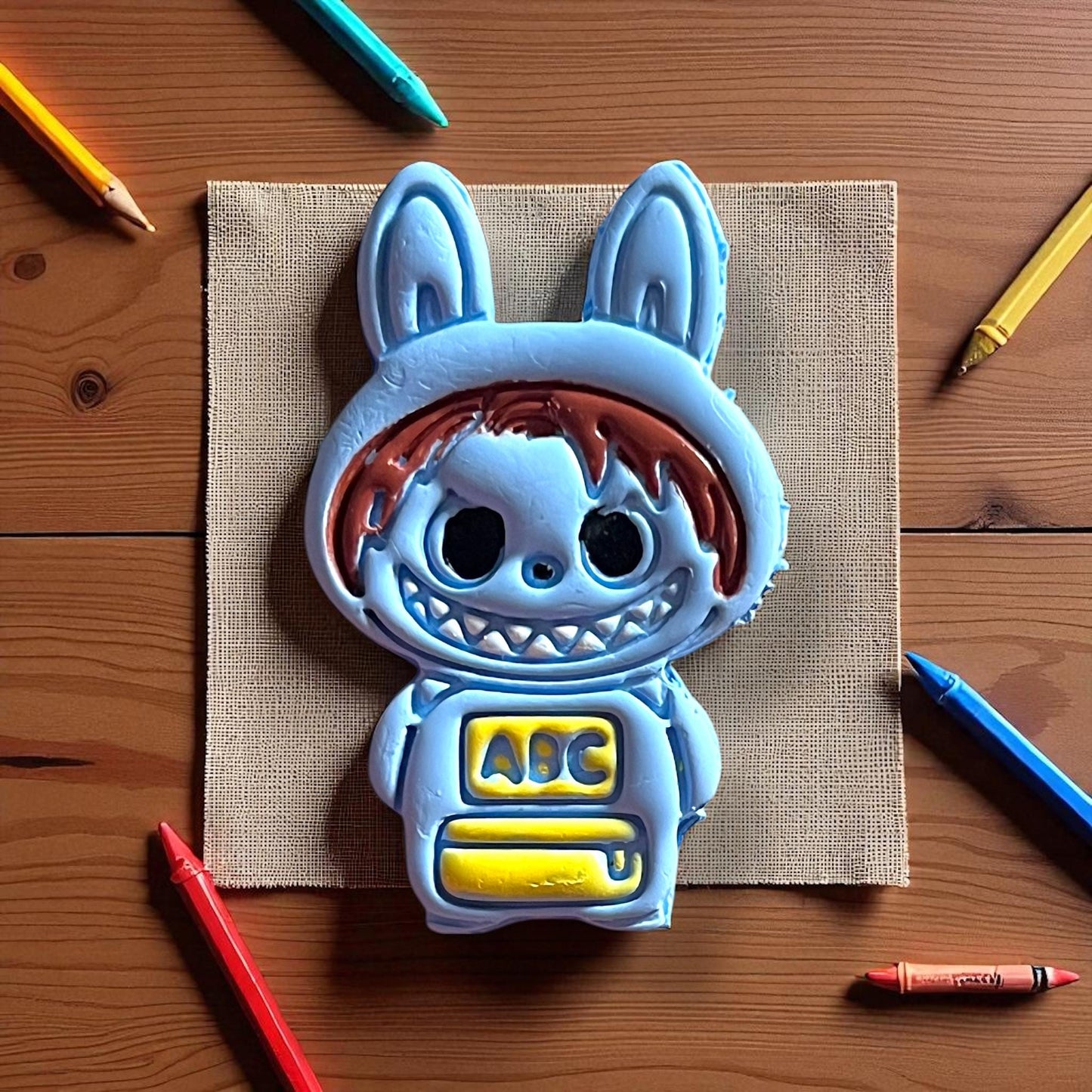 large abc block monster clay design