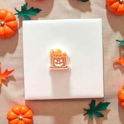 pumpkin castle polymer clay cutter
