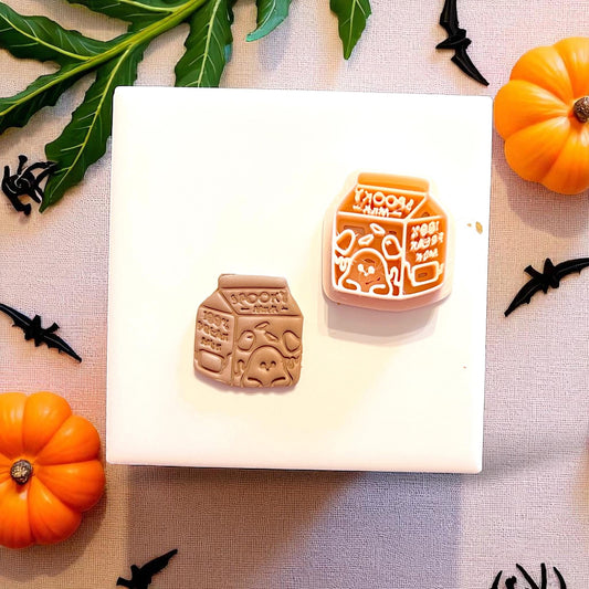 Ghost milk cutter and matching clay slab shown together