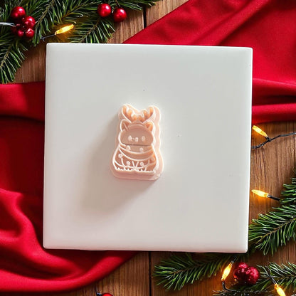 Christmas reindeer cat polymer clay cutter tool