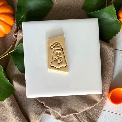 Sleepy ghost clay imprint with teddy bear