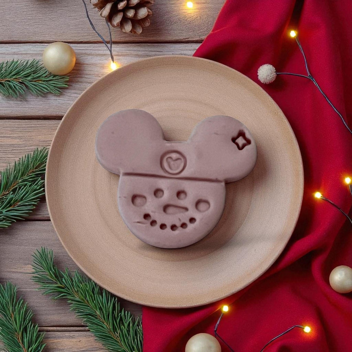 Christmas Mousy Snowman Clay Cutter – Festive Polymer Clay Tool for Holiday Jewelry and Craft Creations