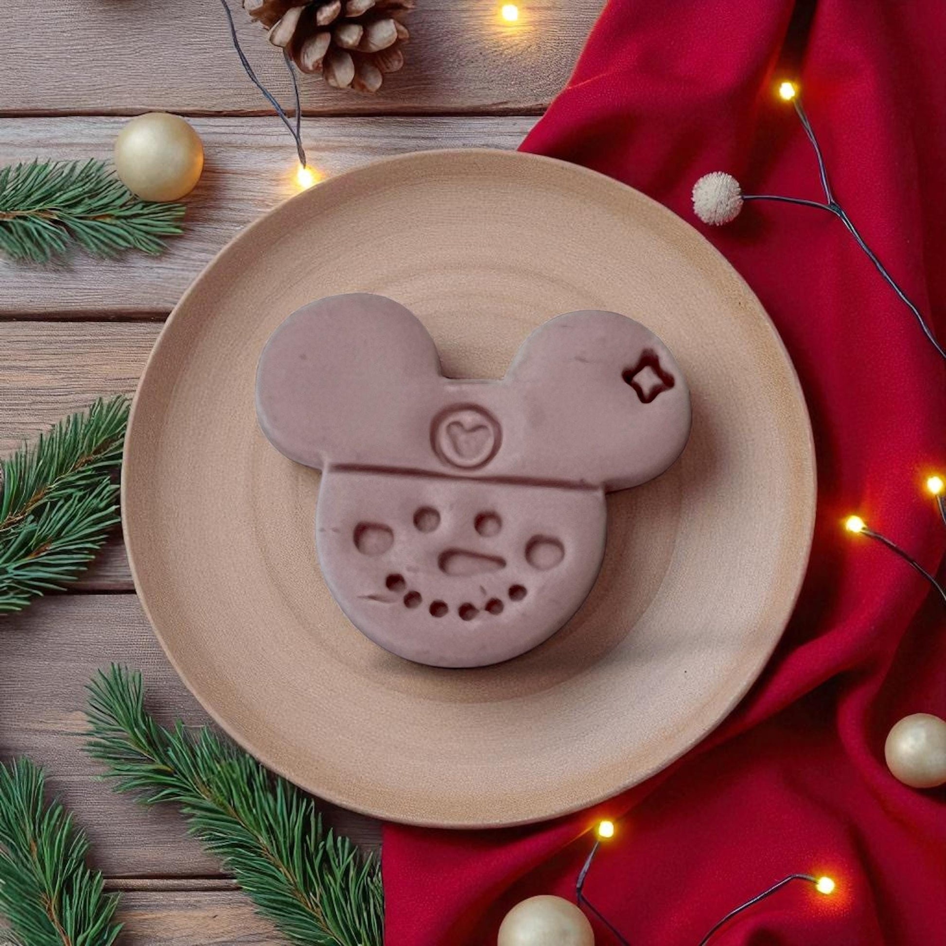 Christmas Mousy Snowman Clay Cutter – Festive Polymer Clay Tool for Holiday Jewelry and Craft Creations