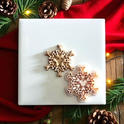 Snowflake Mouse Polymer Clay Cutter | Winter Clay Jewelry Tool | Holiday Ornament Design | Christmas Jewelry Making