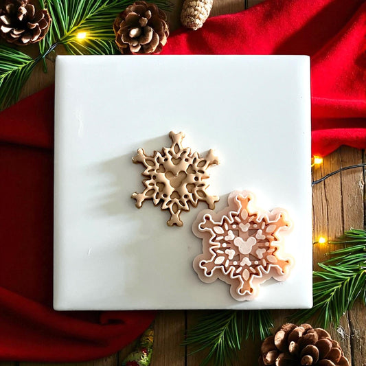 Snowflake Mouse Polymer Clay Cutter | Winter Clay Jewelry Tool | Holiday Ornament Design | Christmas Jewelry Making