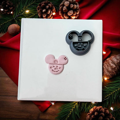 Christmas Mousy Snowman Clay Cutter – Festive Polymer Clay Tool for Holiday Jewelry and Craft Creations