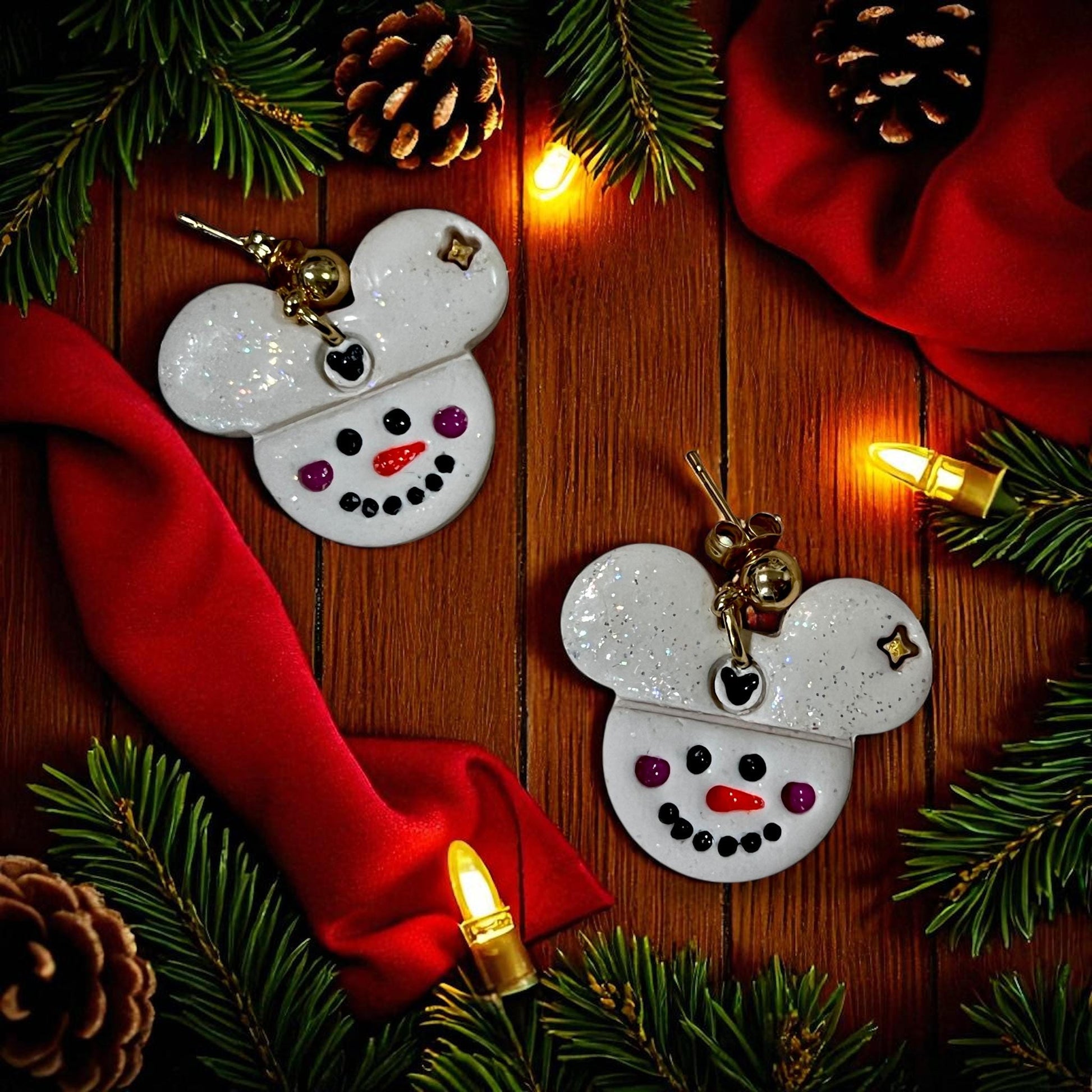Christmas Mousy Snowman Clay Cutter – Festive Polymer Clay Tool for Holiday Jewelry and Craft Creations
