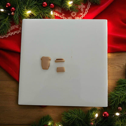 Christmas Coffee Cup Polymer Clay Cutter Set | Christmas Clay Tools | Winter Mug Cutter for Festive Polymer Clay Creations