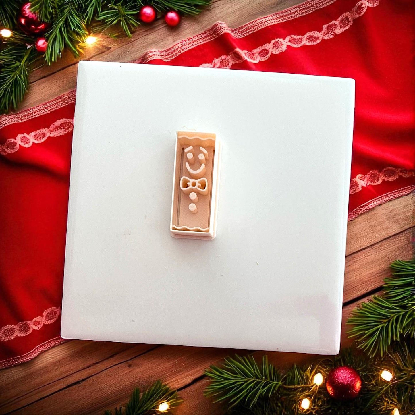 Gingerbread Bar Polymer Clay Cutter | Christmas Cookie Clay Tool | Festive Jewelry Making | Holiday Clay Design