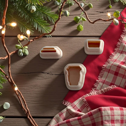 Christmas Coffee Cup Polymer Clay Cutter Set | Christmas Clay Tools | Winter Mug Cutter for Festive Polymer Clay Creations