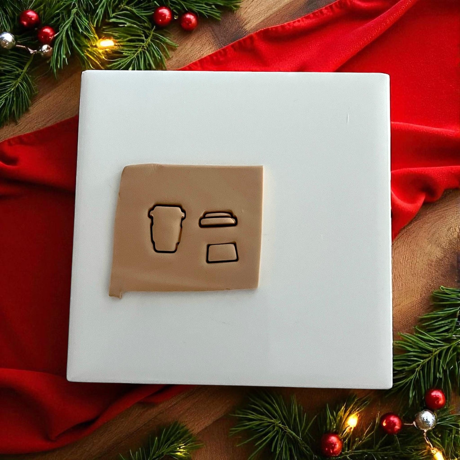 Christmas Coffee Cup Polymer Clay Cutter Set | Christmas Clay Tools | Winter Mug Cutter for Festive Polymer Clay Creations