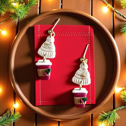 Christmas Coffee Cup Polymer Clay Cutter Set | Christmas Clay Tools | Winter Mug Cutter for Festive Polymer Clay Creations