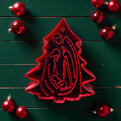 Holy Family Christmas Tree Polymer Clay Cutter | Nativity Scene | Faith Inspired Design for Makers